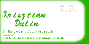 krisztian dulin business card